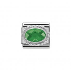 Composable Classic Link "Green Stone" Silver 330604-027