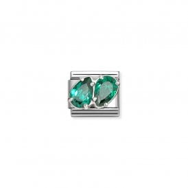 Composable Classic Link Green Twin Drops 330329/12