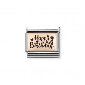 Composable Classic Link "Happy Birthday" Rose Gold 430111-11 