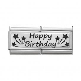 Composable Classic Link "Happy Birthday" Silver 330710-13