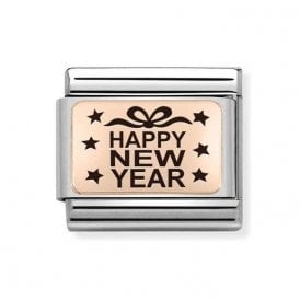 Composable Classic Link "Happy New Year" Rose Gold 430111-15