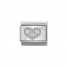 Composable Classic Link "Heart Arrow" Silver & CZ 330304-10