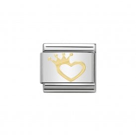 Composable Classic Link "Heart Crown" Gold 030116-17