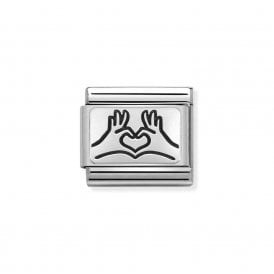 Composable Classic Link "Heart Hands" Silver 330109/58