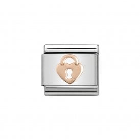 Composable Classic Link "Heart Lock" Rose Gold 430104-15
