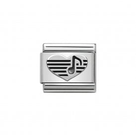 Composable Classic Link "Heart Music Note" Silver 330101/06