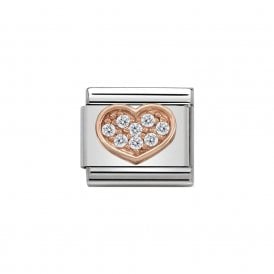 Composable Classic Link "Heart" Rose Gold CZ 430302-13