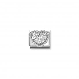 Composable Classic Link Heart White CZ 330322/0