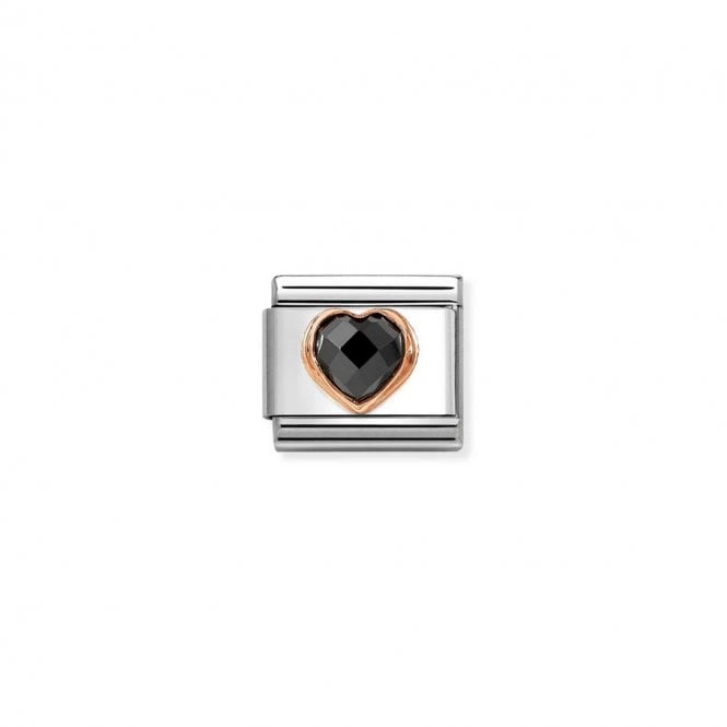 Nomination Composable Classic Link Heart with Black CZ 430607/011