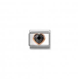Composable Classic Link Heart with Black CZ 430607/011