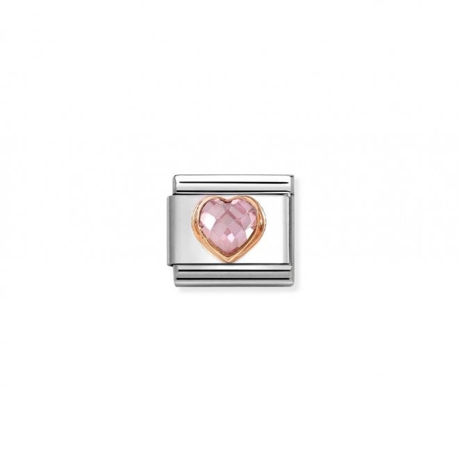 Nomination Composable Classic Link Heart with Pink CZ 430607/003