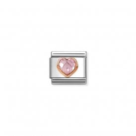 Composable Classic Link Heart with Pink CZ 430607/003