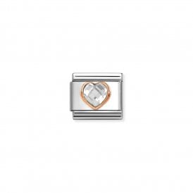 Composable Classic Link Heart with White CZ 430607/010