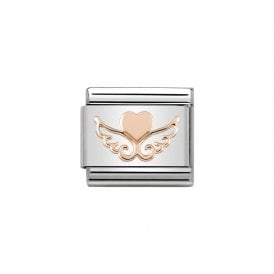 Composable Classic Link "Heart With Wings" Rose Gold 430104-01