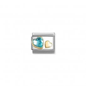 Composable Classic Link Hearts Light Blue CZ 030613/07