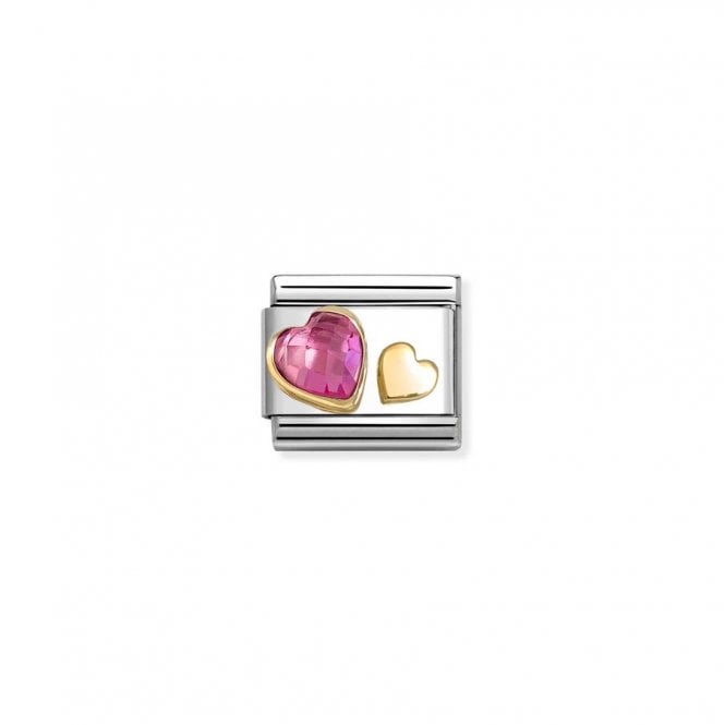 Nomination Composable Classic Link Hearts Stone Dark Pink 030613/09