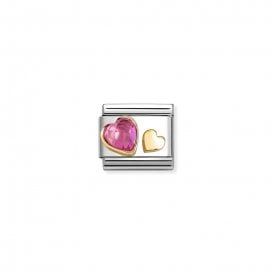 Composable Classic Link Hearts Stone Dark Pink 030613/09
