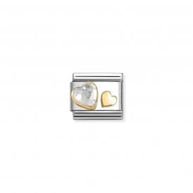 Composable Classic Link Hearts with CZ 030613/08