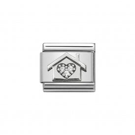 Composable Classic Link Home Heart Silver CZ 330311/11