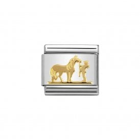 Composable Classic Link "Horse Rider" Gold 030149-29