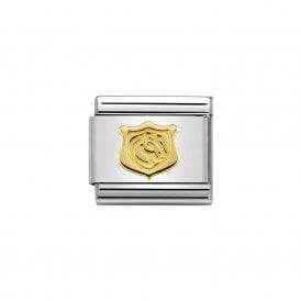 Composable Classic Link "Horse Sheild" Gold 030149-28