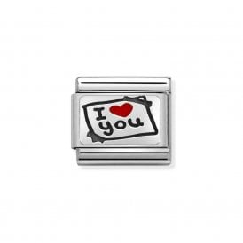 Composable Classic Link I Heart You Silver 330208/50
