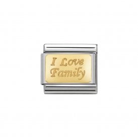 Composable Classic Link "I Love Family" Gold 030121-33