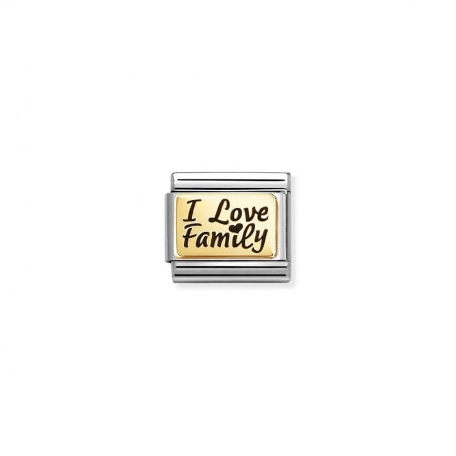 Nomination Composable Classic Link I LOVE FAMILY Gold Plate 030166/69