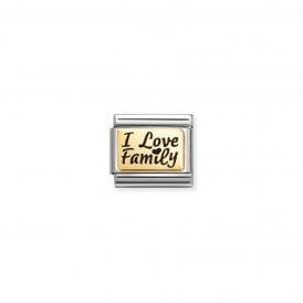 Composable Classic Link I LOVE FAMILY Gold Plate 030166/69