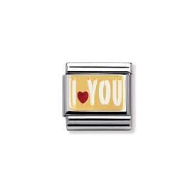 Composable Classic Link "I Love You" Gold 030261-27 