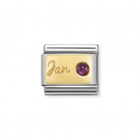 Composable Classic Link "January Garnet" Gold (030519-01)