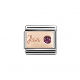 Composable Classic Link "January" Rose Gold & Garnet 430508/01