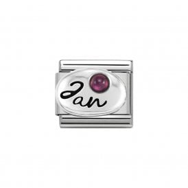 Composable Classic Link "January" Silver & Garnet 330505-01
