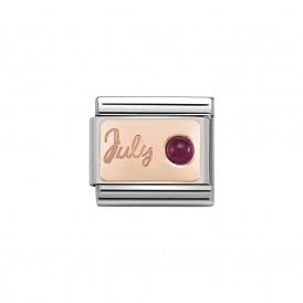 Composable Classic Link "July" Rose Gold & Ruby 430508-07