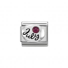 Composable Classic Link "July" Silver & Ruby 330505-07