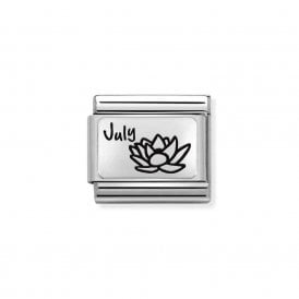Composable Classic Link "July Waterlily" Silver 330112-19