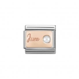 Composable Classic Link "June" Rose Gold & Pearl 430508-06