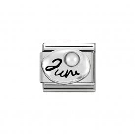 Composable Classic Link "June" Silver & Pearl 330505-06