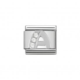 Composable Classic Link "Letter A" Silver & CZ 330301-01