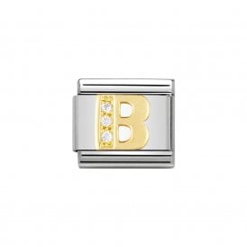 Composable Classic Link "Letter B" Gold & CZ 030301-02