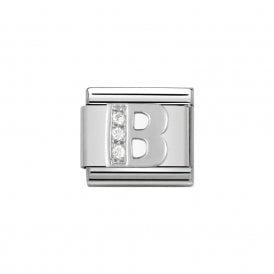 Composable Classic Link "Letter B" Silver & CZ 330301-02