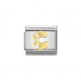 Composable Classic Link "Letter C" Gold & CZ 030301-03