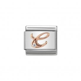 Composable Classic Link "Letter C" Rose Gold & CZ 430310-03