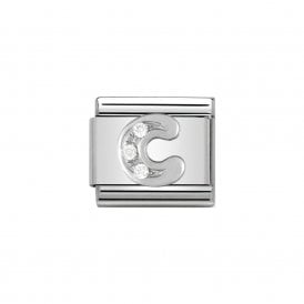 Composable Classic Link "Letter C" Silver & CZ 330301-03 