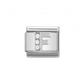 Composable Classic Link "Letter F" Silver & CZ 330301-06
