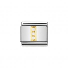 Composable Classic Link "Letter I" Gold & CZ 030301-09