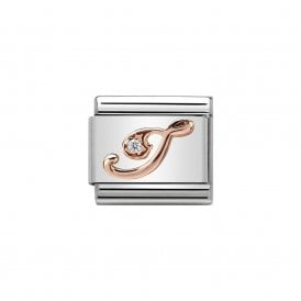 Composable Classic Link "Letter I" Rose Gold & CZ 430310-09