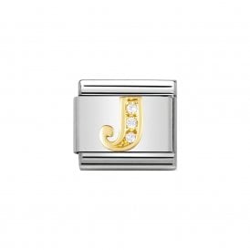 Composable Classic Link "Letter J" Gold & CZ 030301-10