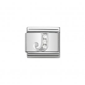 Composable Classic Link "Letter J" Silver & CZ 330301-10