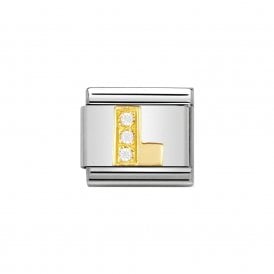 Composable Classic Link "Letter L" Gold & CZ 030301-12